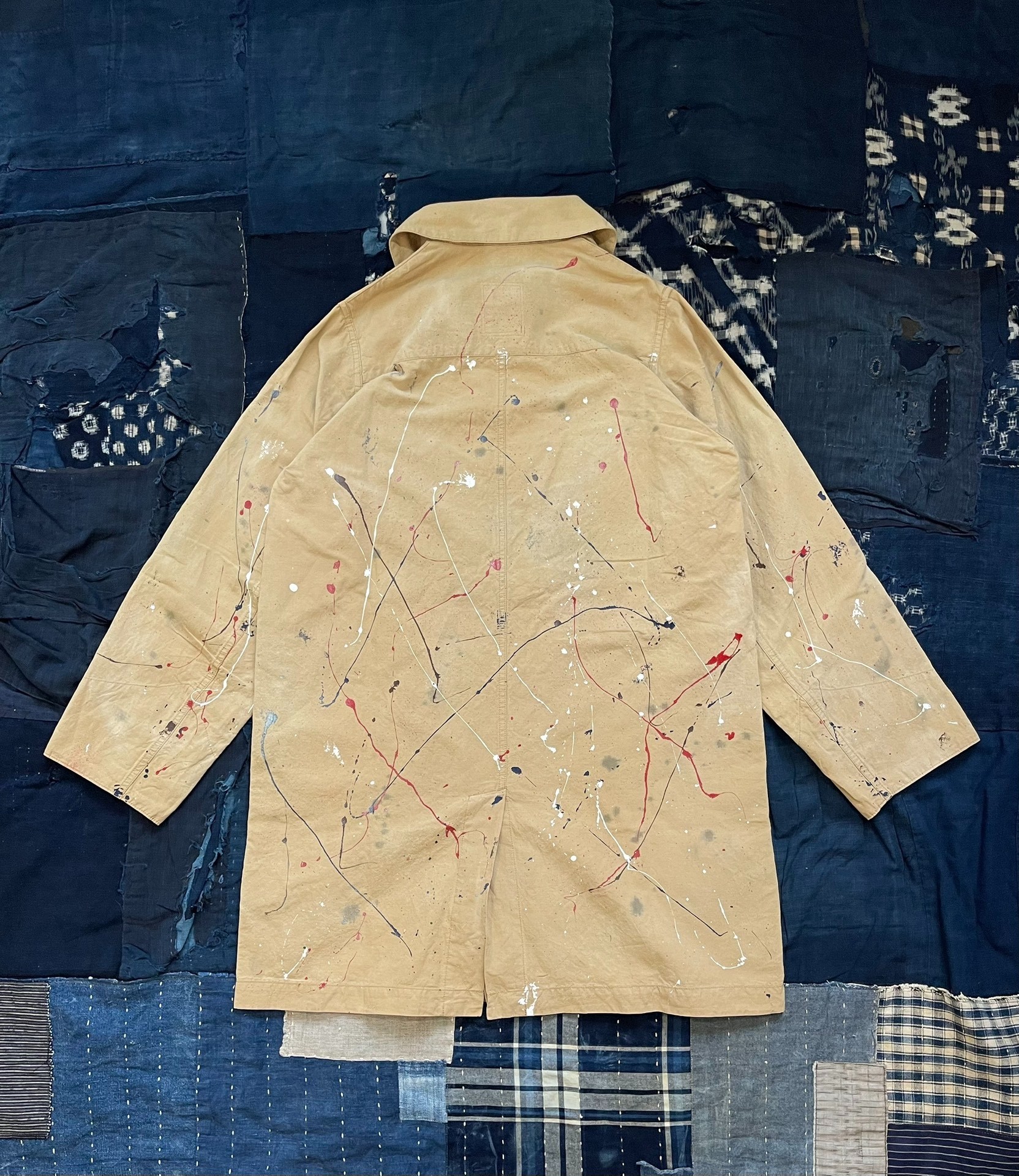 VISVIM 18AW ICT GREASE MONKEY COAT ink-splashed jacket windbreaker - 2