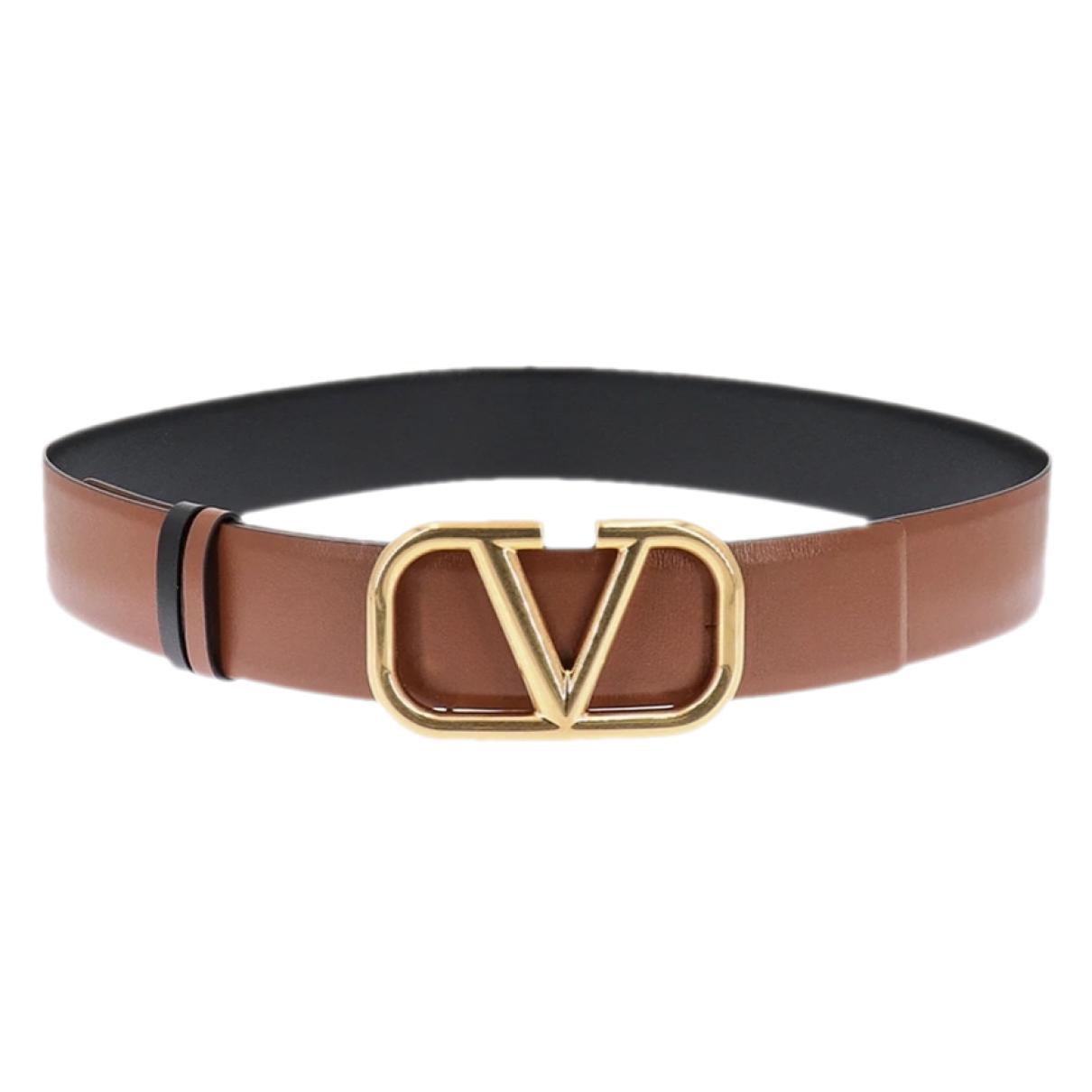 VLogo leather belt - 1