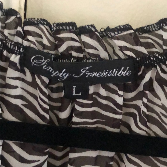 Simply Irresistible - Chiffon Zebra Animal Print Blouse - 5