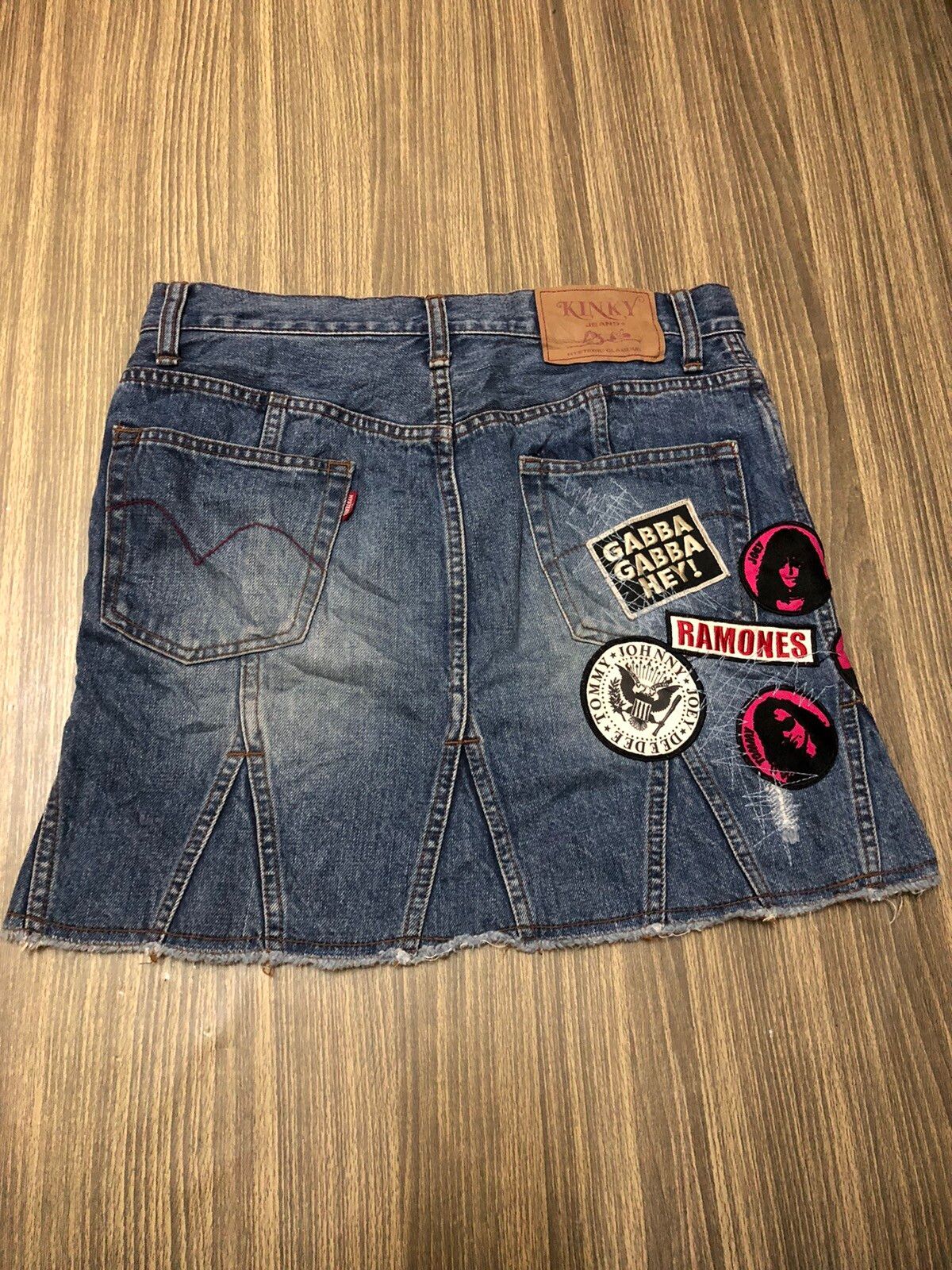 Hysteric Heavy Kinky Ramones Patches Distressed Skirt - 3