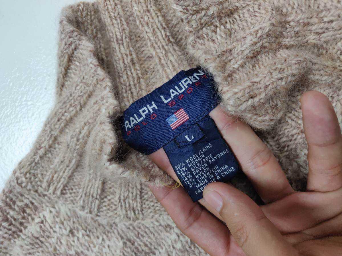 Navajo - Vintage RL Polo Hand Knit Lambs Wool RL Reindeer Sweater - 4