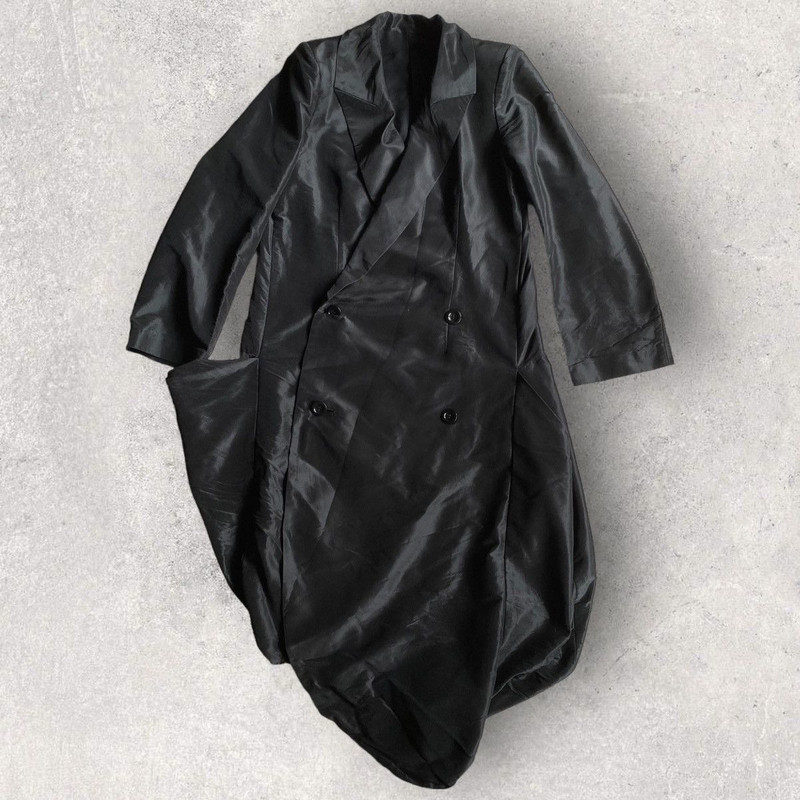 SS01 Silk Blend Drape Coat - 1