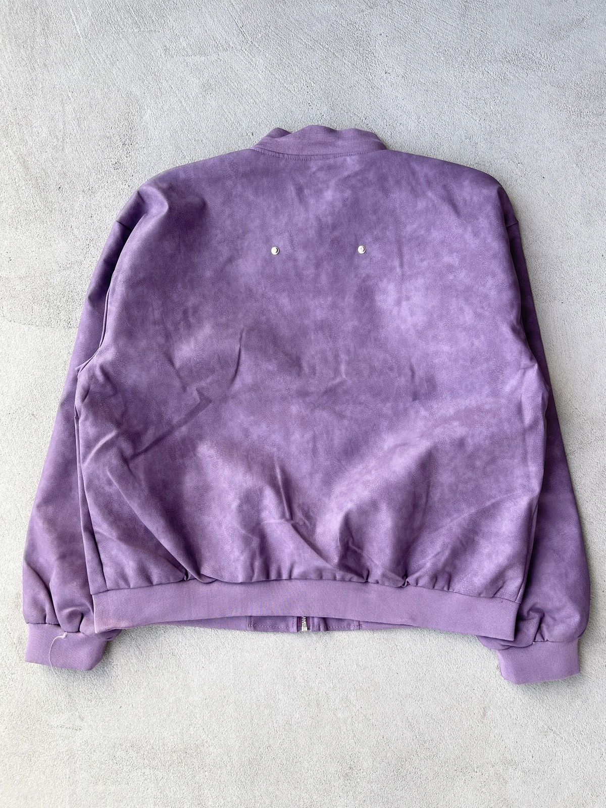 Vintage - STEAL! 2000s Suede Purple Bomber Jacket (L) - 5