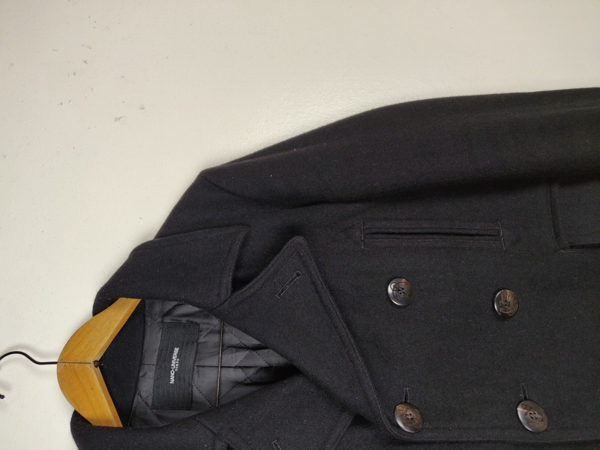 Nano Universe - Japan Double Breast Coat Wool Jacket - 5