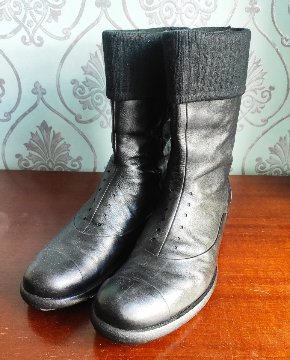 RARE! Sock asymmetrical boots.Like GUIDI or Yohji Yamamoto - 1