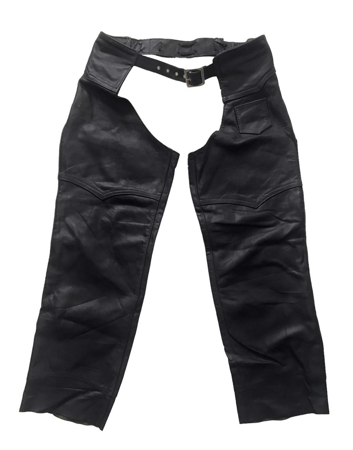 Schott NYC Motorcycle Leather Chaps Pant - 1