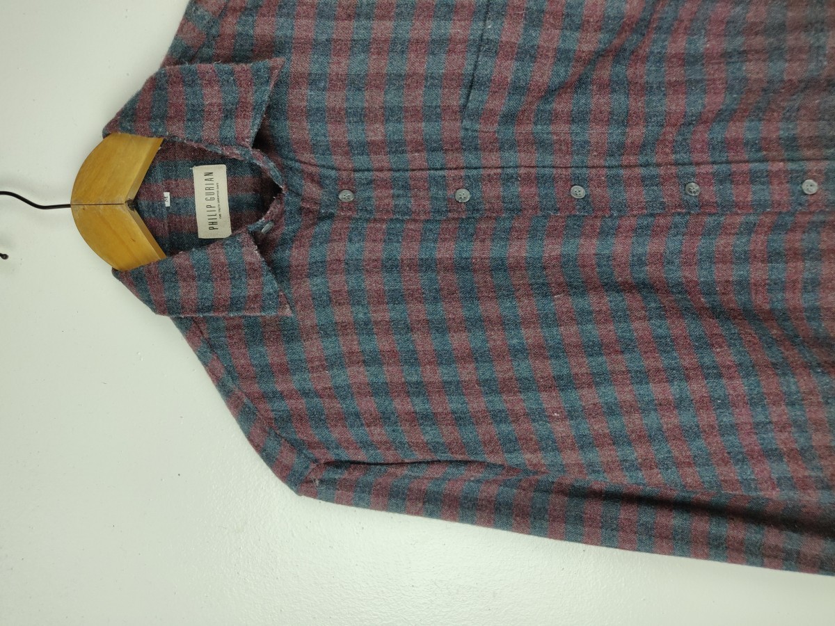 Designer - Phillip Gurian Small Checked Button Up Shirt Oxford - 3