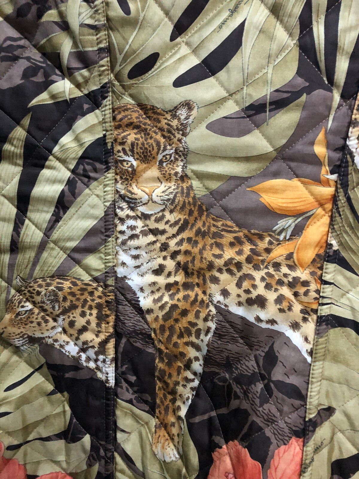 Rare!Salvatore Ferragamo Quilted Leopard Reversible Vest - 13