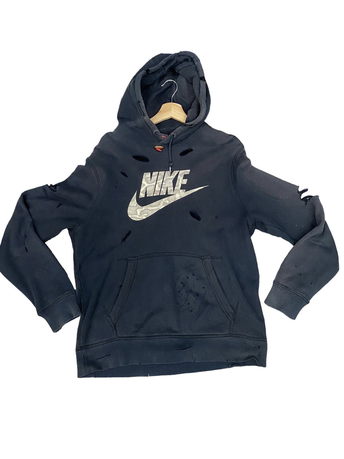 Nike Distressed Trashed Faded Hoodies - 1