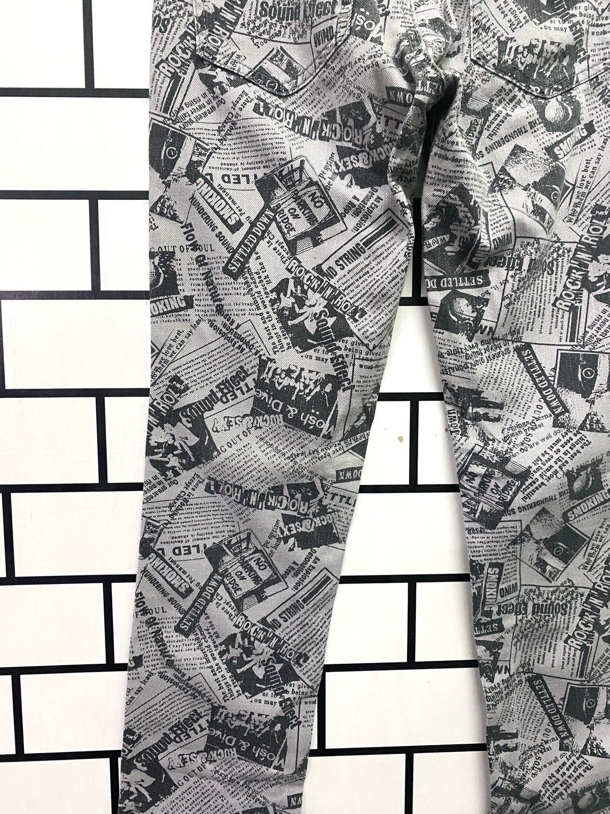 Designer - Japanese Made BACK & FORTH Full Print Rock Style Pants - 14