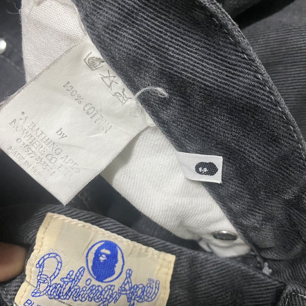 Vintage Bape Denim Selvedge Jeans Head Logo - 17