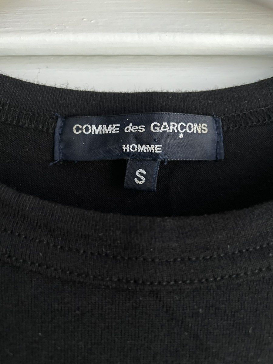 CDG Black Shirt Silk Sleeves Small - 4