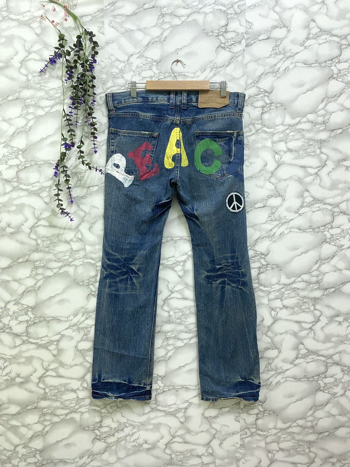 Designer - Vintage POINT LOMA Daicock Peace Denim Evisu Inspired - 1