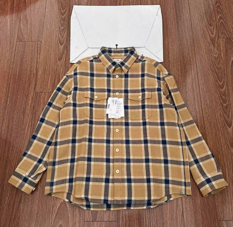 VISVIM LUMBER CHECK L/S Wool-linen blend long sleeve shirt - 1