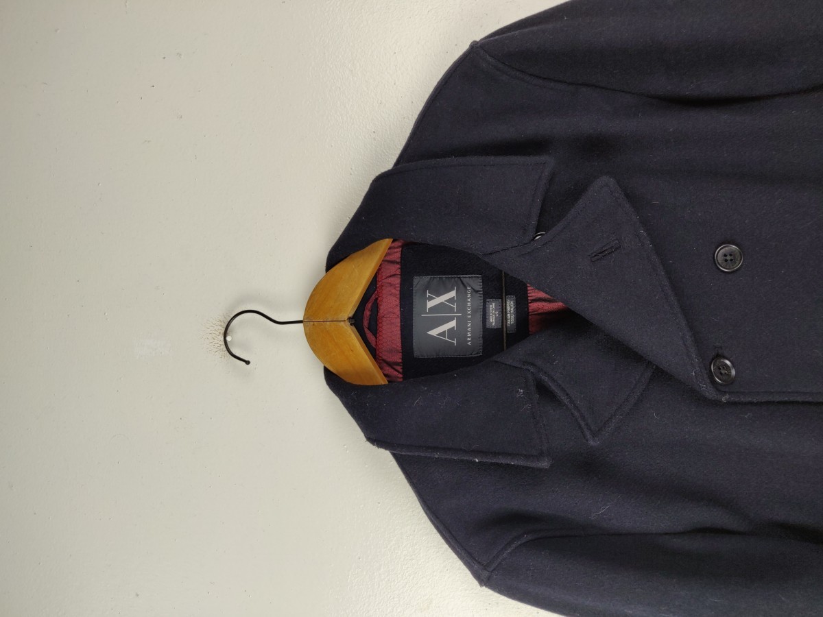 Armani - Exchange Peacoat Navy Double Breast Jacket - 3