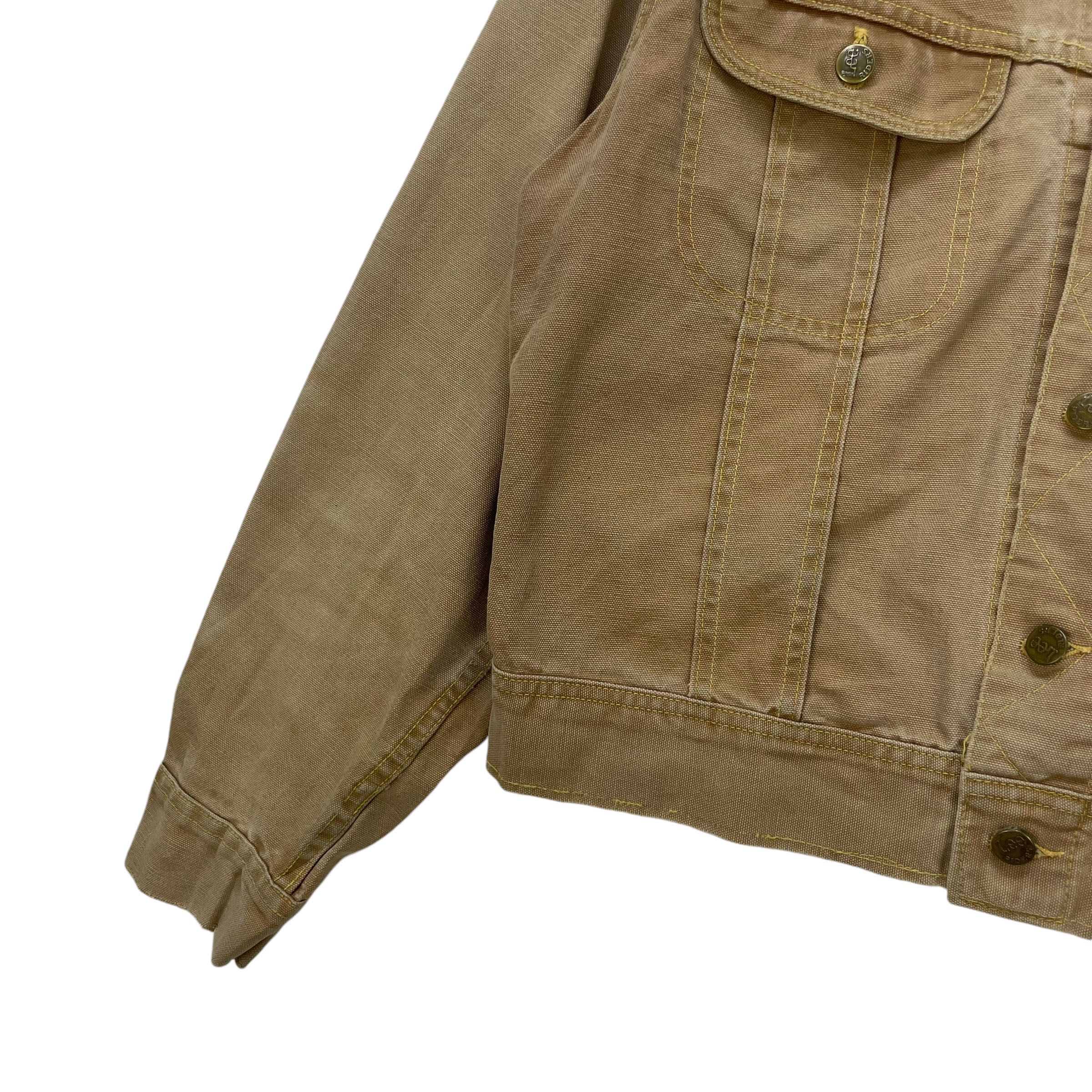 Vtg Lee Sanforized Trucker Crafted Denim Jacket - 10