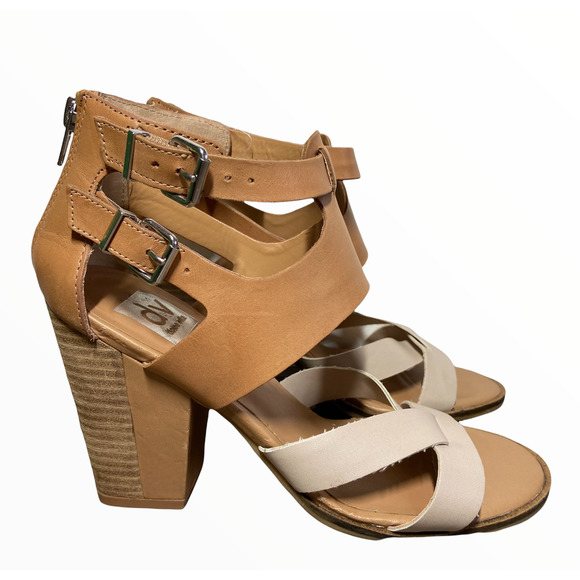 Dolce Vita neutral leather heeled sandals size 8 euc - 1