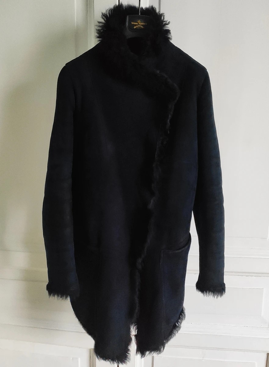 Giorgio Brato - Asymmetrical shearling coat/Like Isaac Sellam or Sacai - 6