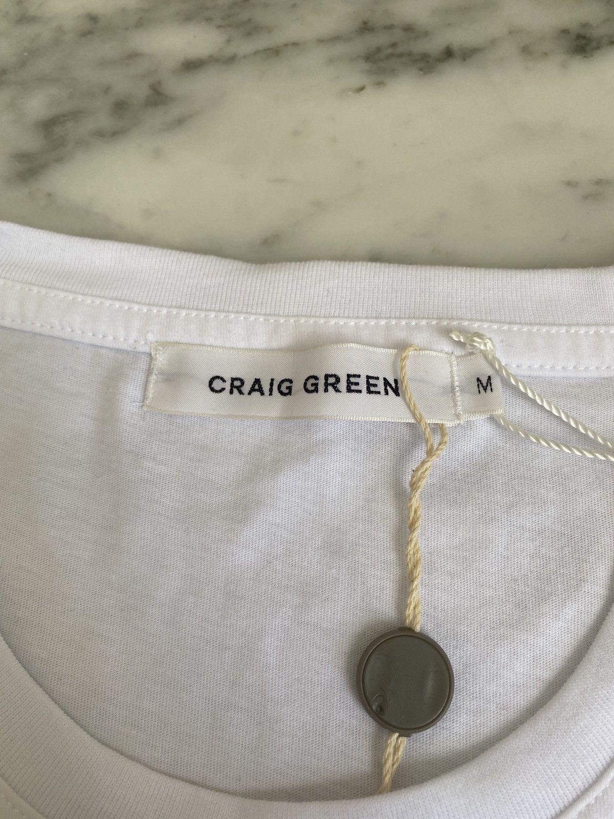 Craig Green Hand Embroidered T-Shirt White - 9