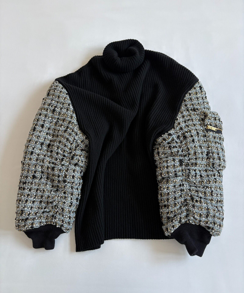Undercover irregular‑shaped patchwork sweater - 1