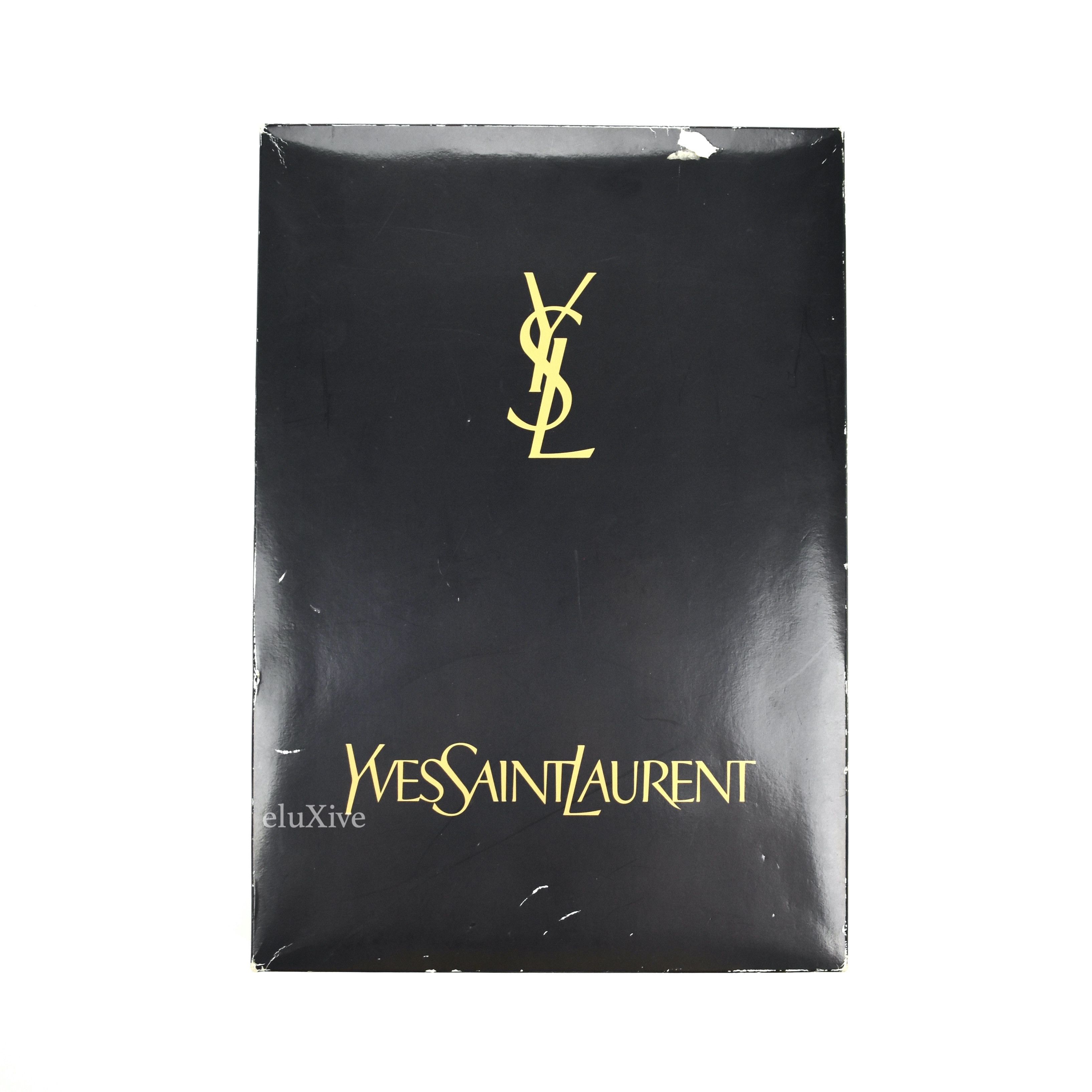 Yves Saint Laurent White/Blue Set of 3 YSL Logo Hand Towels - 4