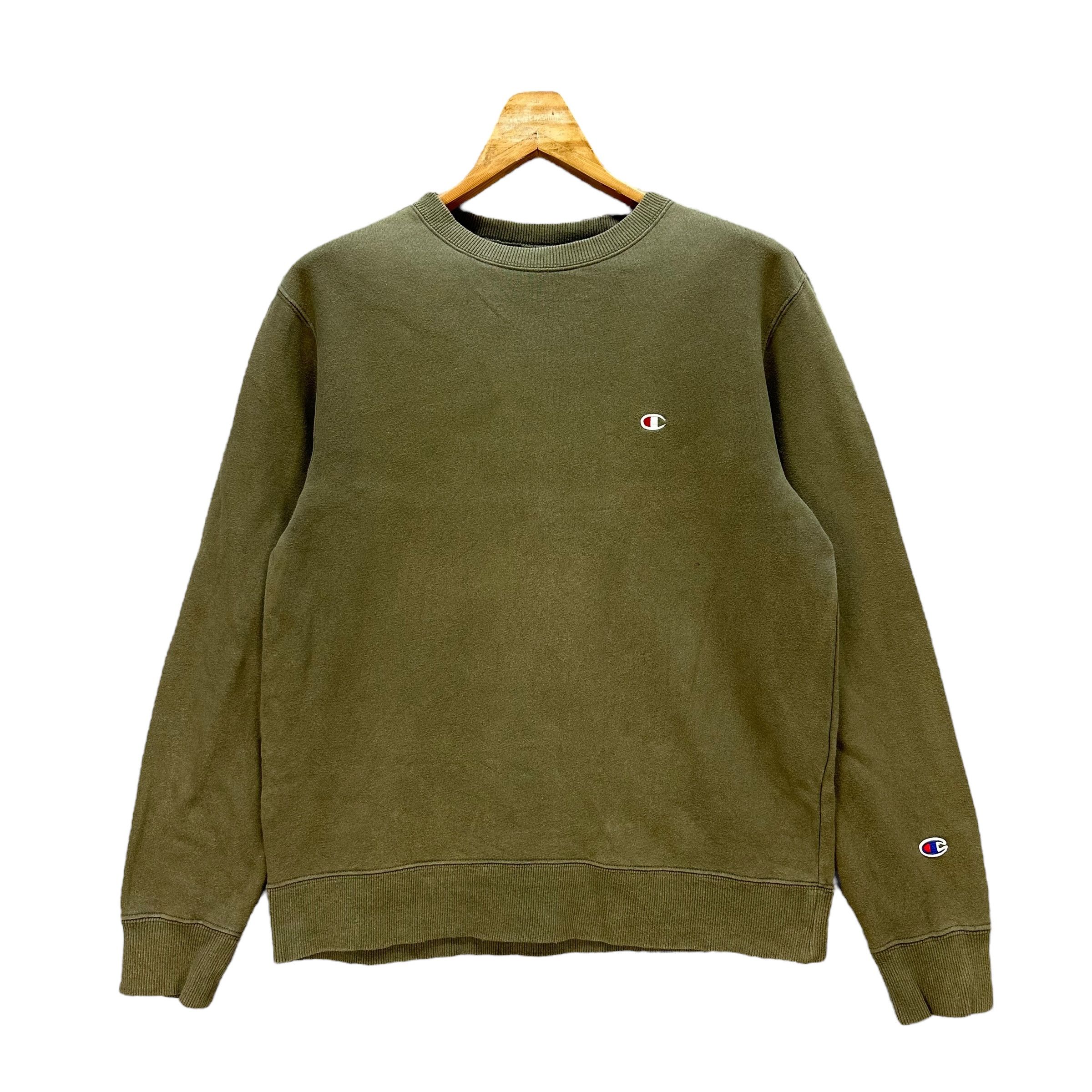 Champion Olive Green Crewneck Sweatshirts #A2-0038 - 1