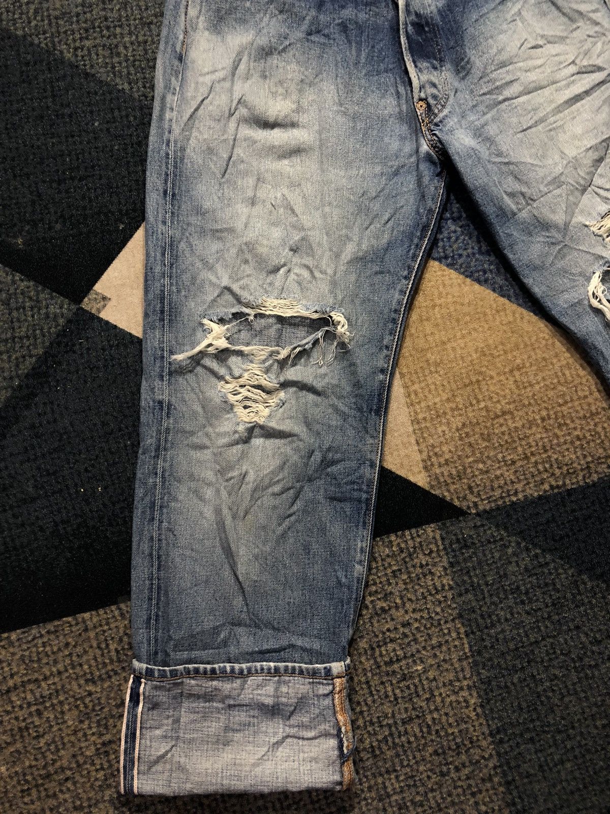 Vintage - Evisu Design By Yamane Selvedge Distressed Denim - 3