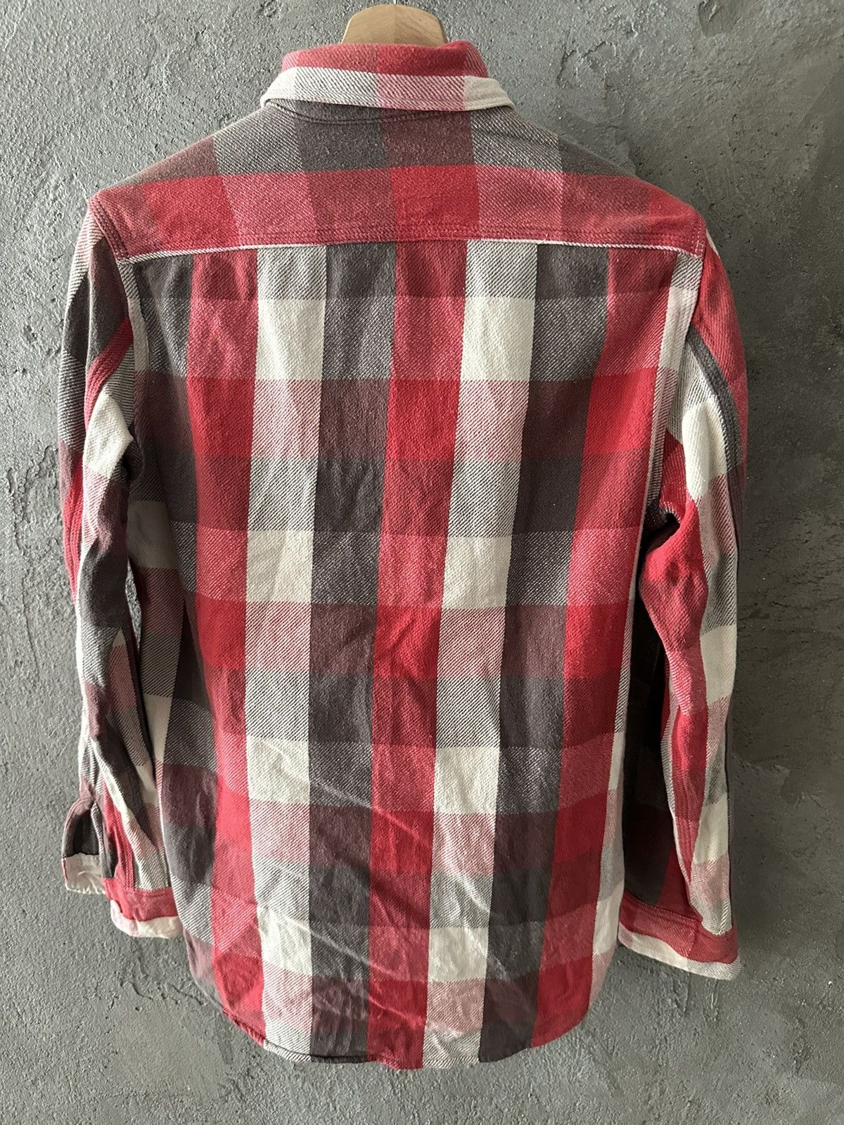 Beams + Japan Heavy Cotton Flip Pocket Collar Plaid Shirt - 13