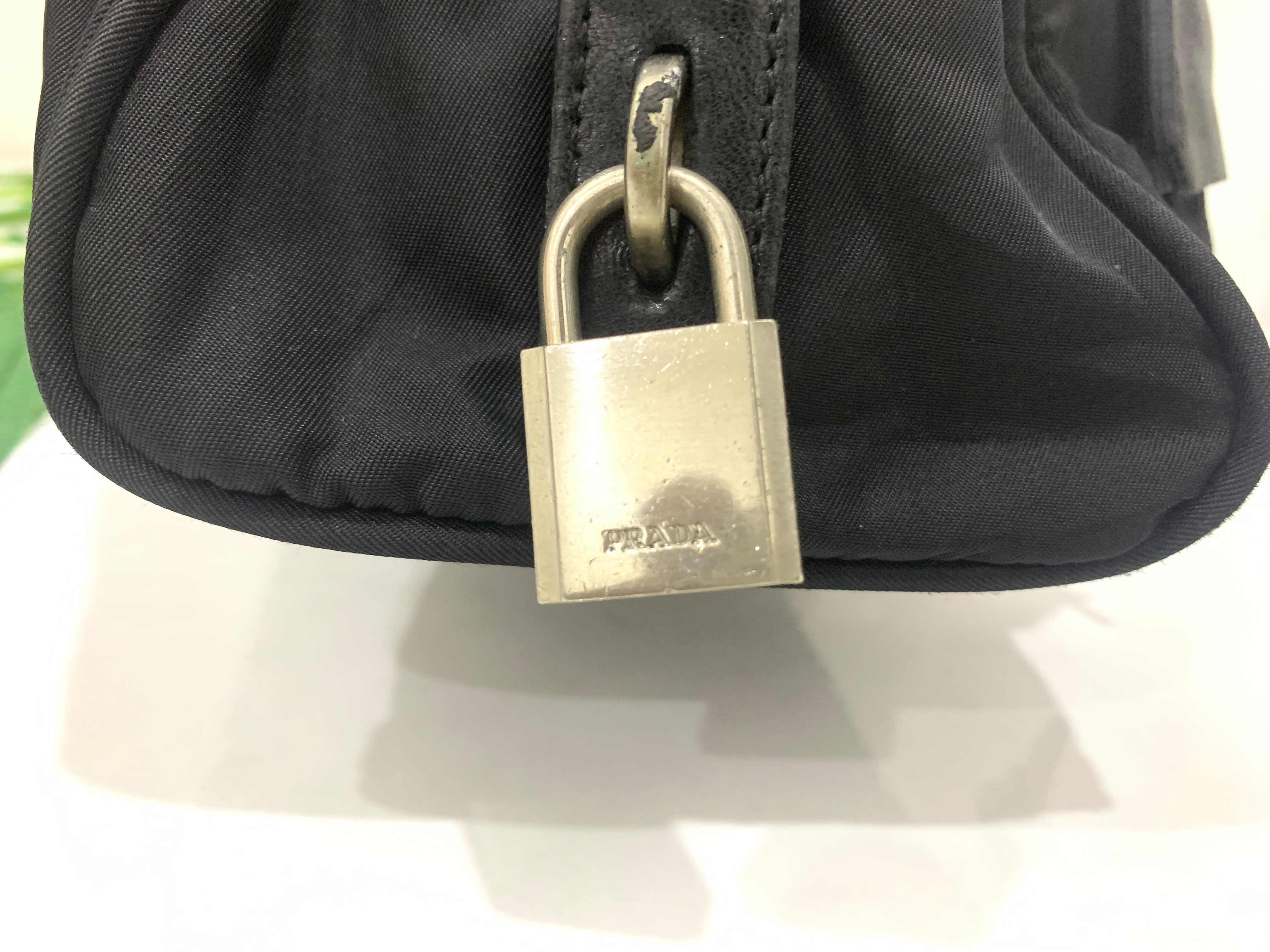 Black Authentic Prada Nylon Handbag - 7