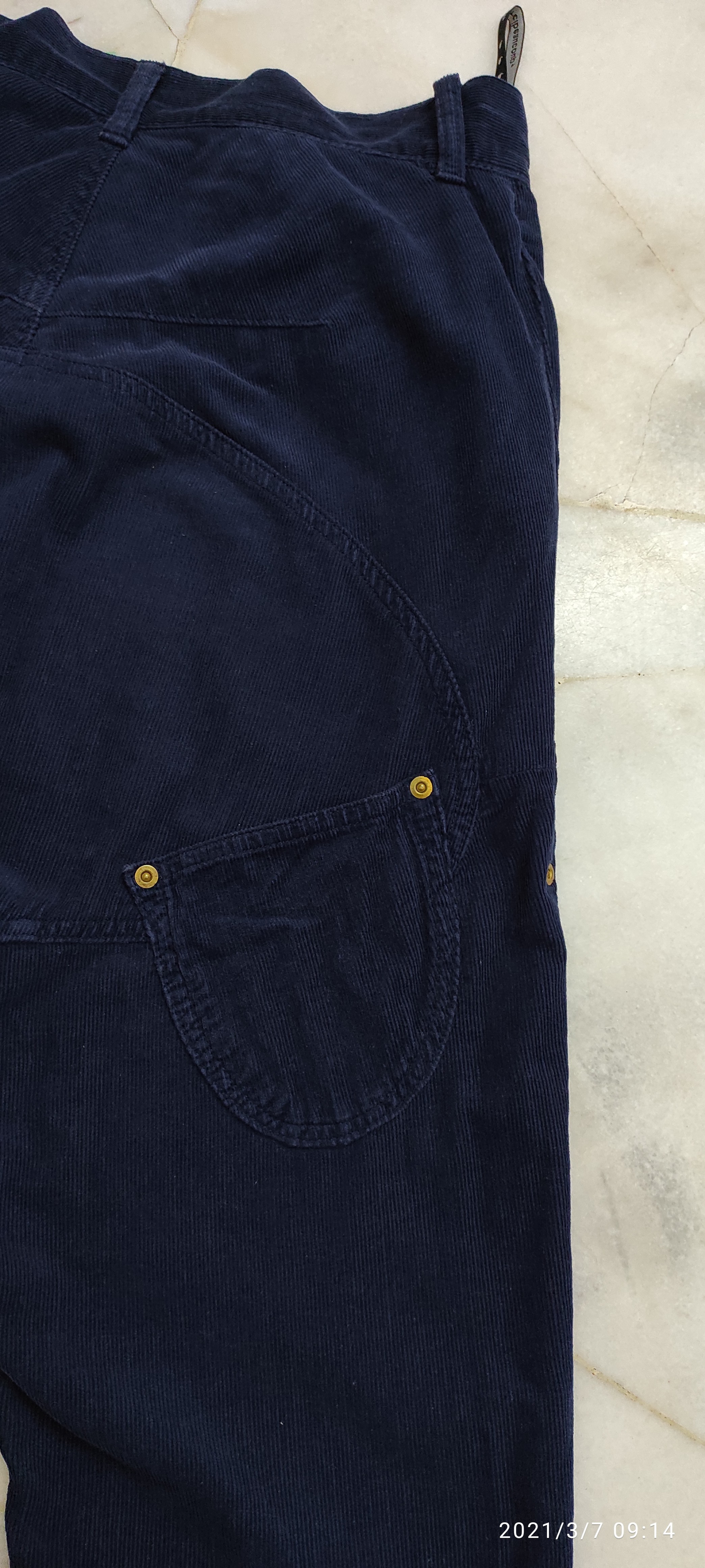 Mercibeaucoup - Velvet Navy drop crotch pants - 13