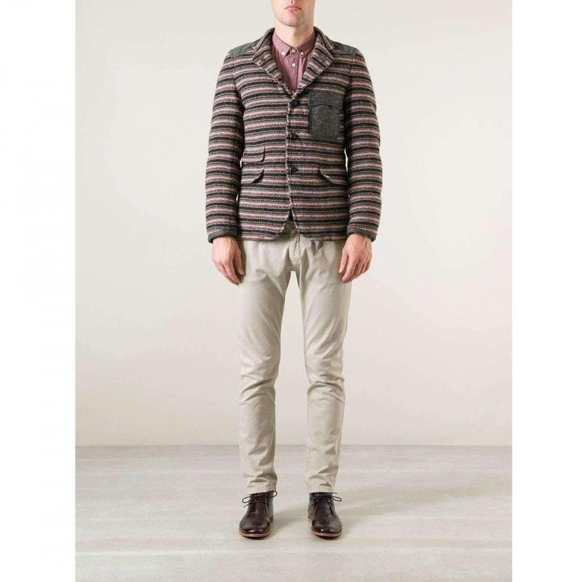 Junya Watanabe - GRAIL ! NEW ! AW2013 padded multicolored button-up jacket - 1