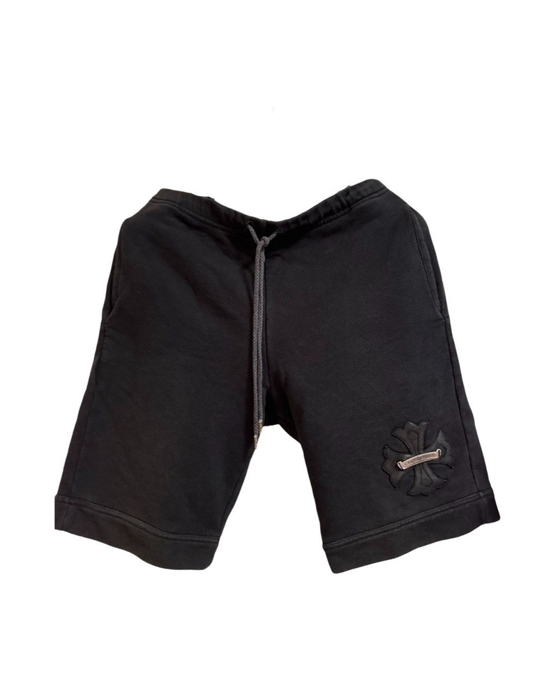 Plus cross patch silver scroll shorts - 1