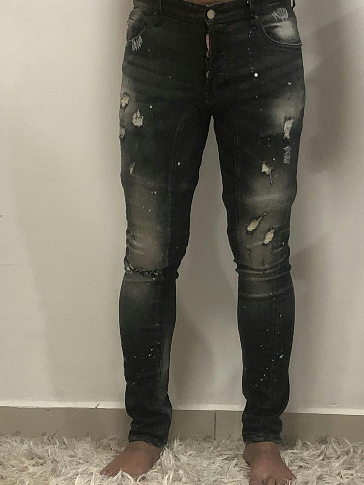 DSQUARED2 Denim Pants 2017 Slim Fit Biker Painted Distressed - 1