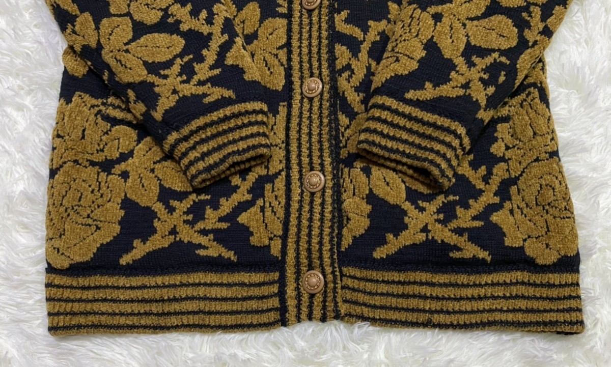 Cardigan - Designer Label Ichioku Floral Motif Sweater Cardigan - 5