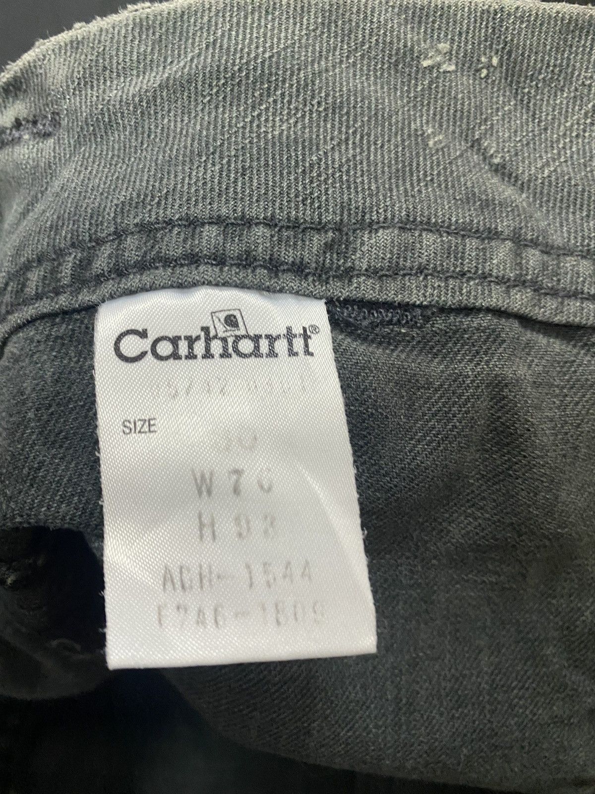 Vtg🔥Carhartt Bush Pants Cargo Black Faded Pants - 13