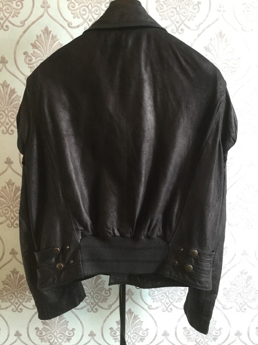 Angelos Frentzos - Black leather jacket. Like Vetements or Damir Doma jackets - 4