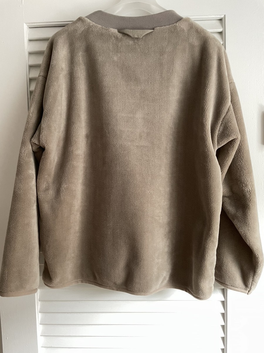 Muji - MUJI LABO Grey / Brown Fleece Sweater Unisex - 2