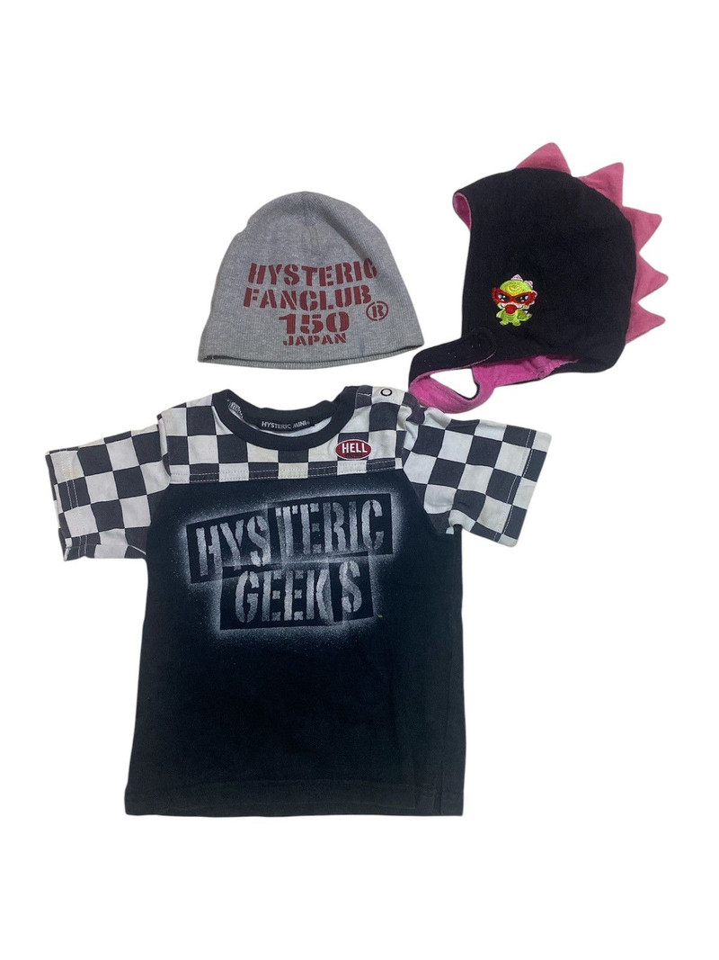 Bundle Hysteric Glamour Kid Two beanie Hats One Tshirt - 1