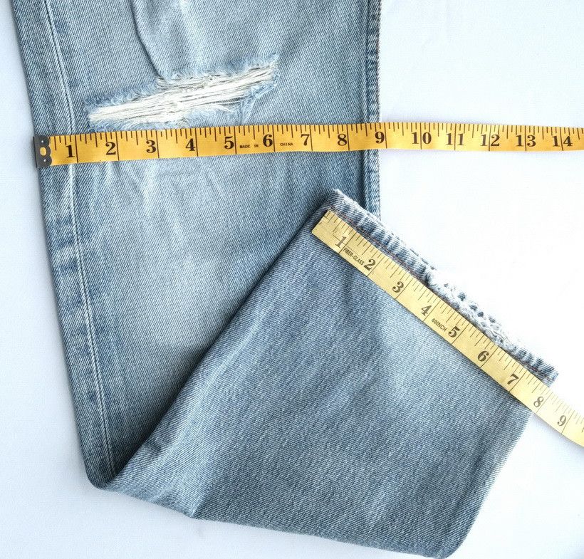 Distressed Denim - Levi's 501 Vintage 90s Distressed Irregular Jeans LF16 - 24