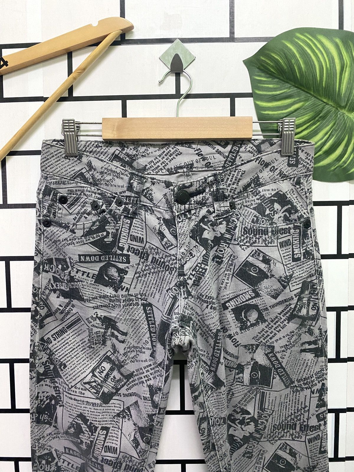 Designer - Japanese Made BACK & FORTH Full Print Rock Style Pants - 3