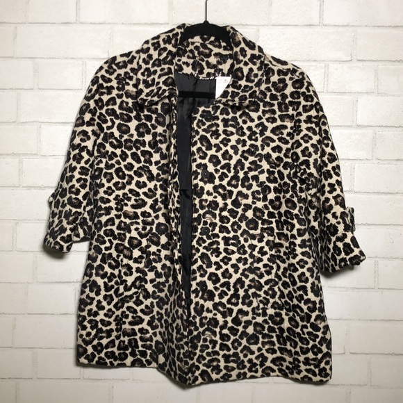 Forever 21 Jacquard Animal Print 3/4 Sleeve Jacket - 3