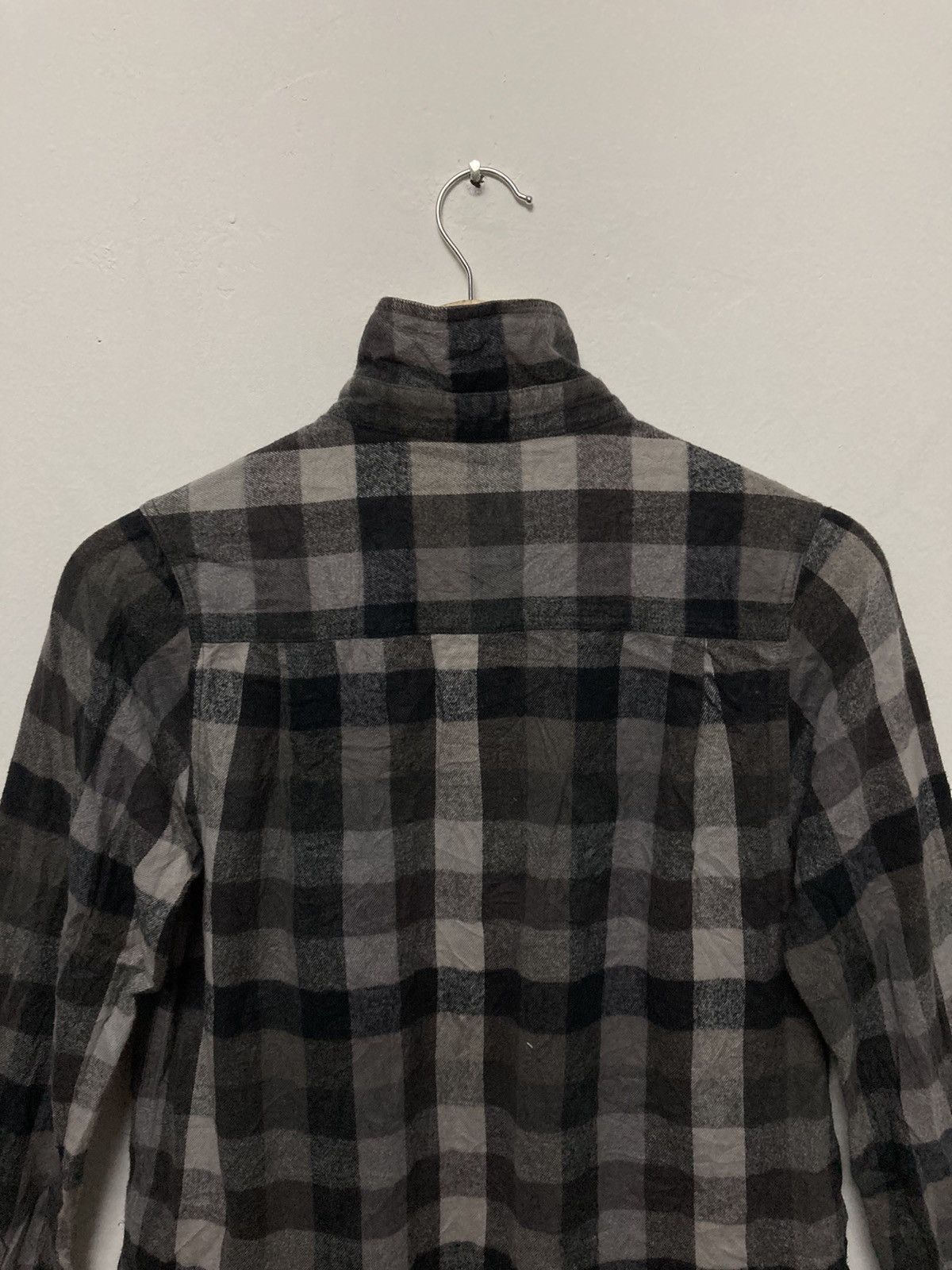 Bape Button Up Checker Flannel Shirt Made in Japan - 7