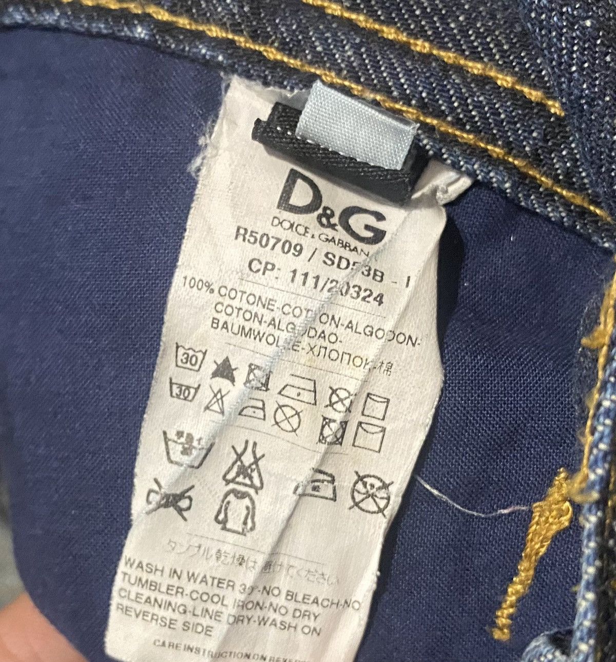 Dolce Gabbana Vintage Ripped Denim Jeans W30 L30 Y2K - 13