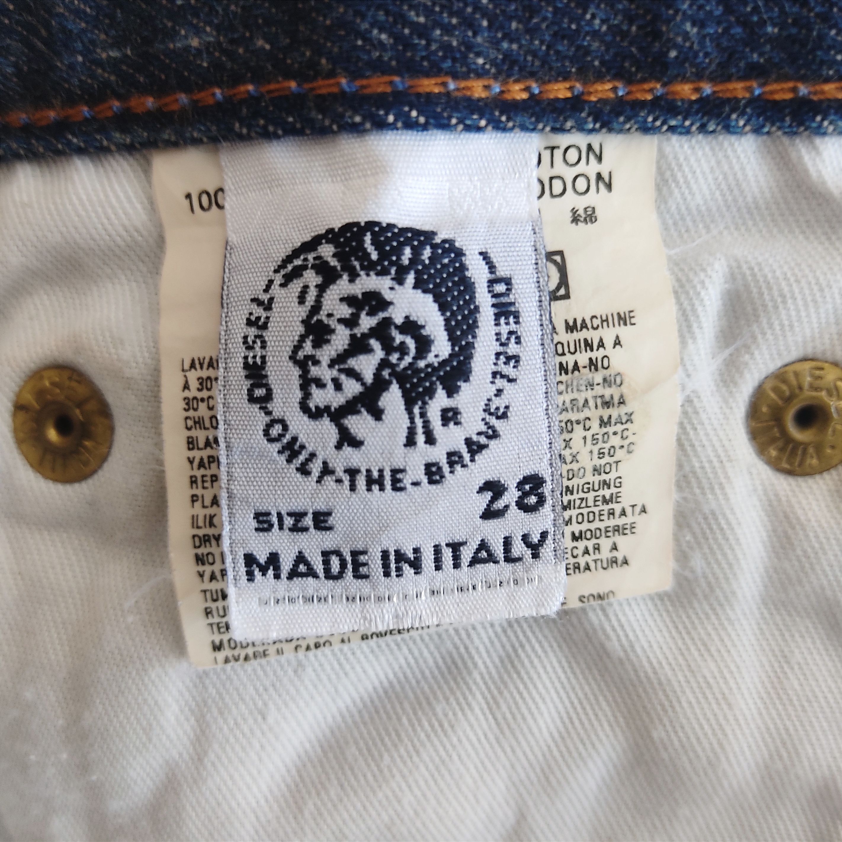 Vintage Diesel Embroidered Back Pocket Denim Pants - 12
