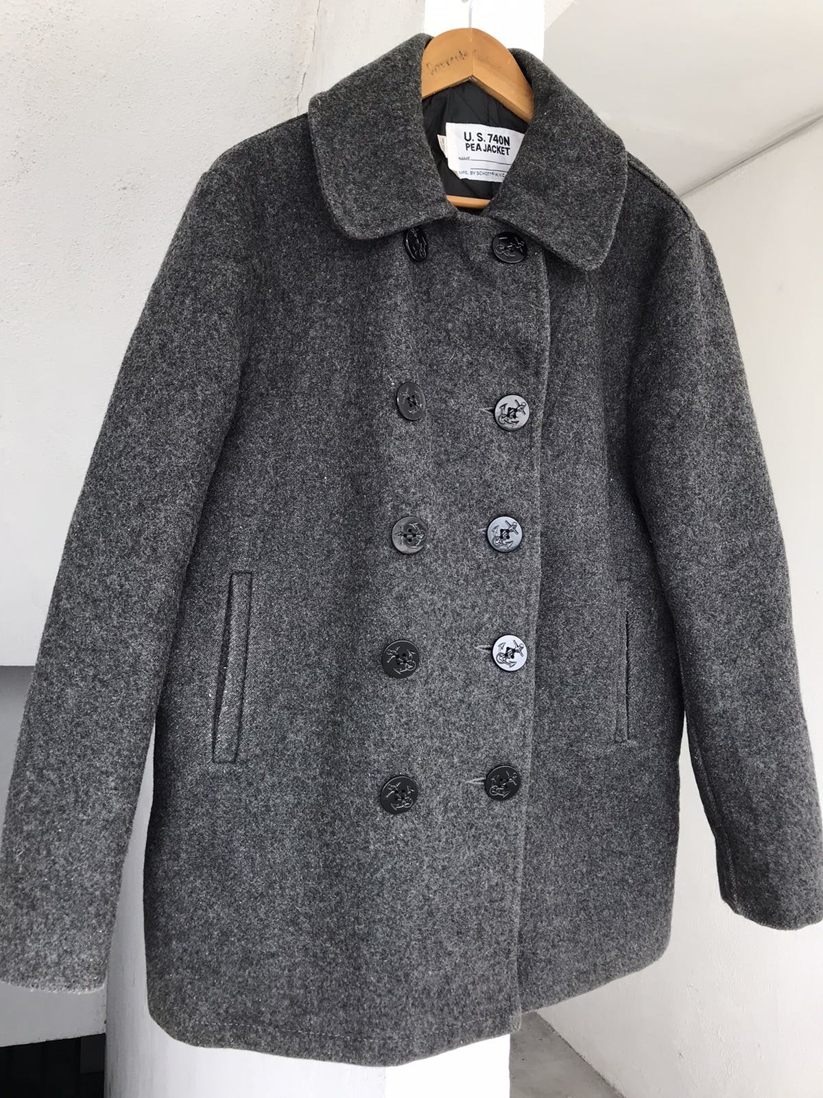 MFG SCHOTT NAVY WOOL PEACOAT - 2