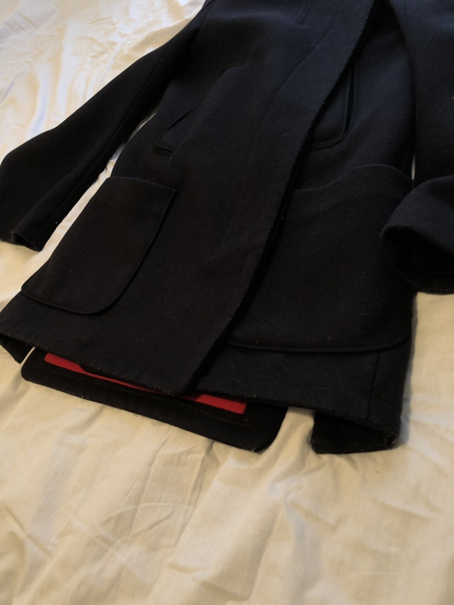 A/W 04 ARCHIVE WHITE LABEL Cut Collar Trench Coat Pea Coat - 4