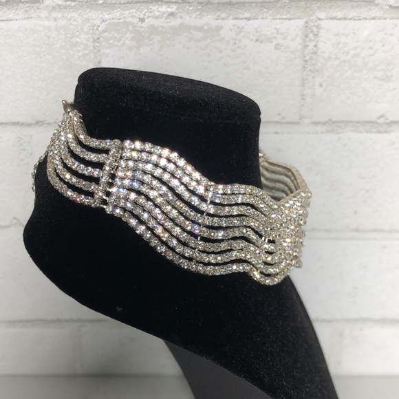 Rhinestone Choker Necklace Formal Costume Jewelry - 5