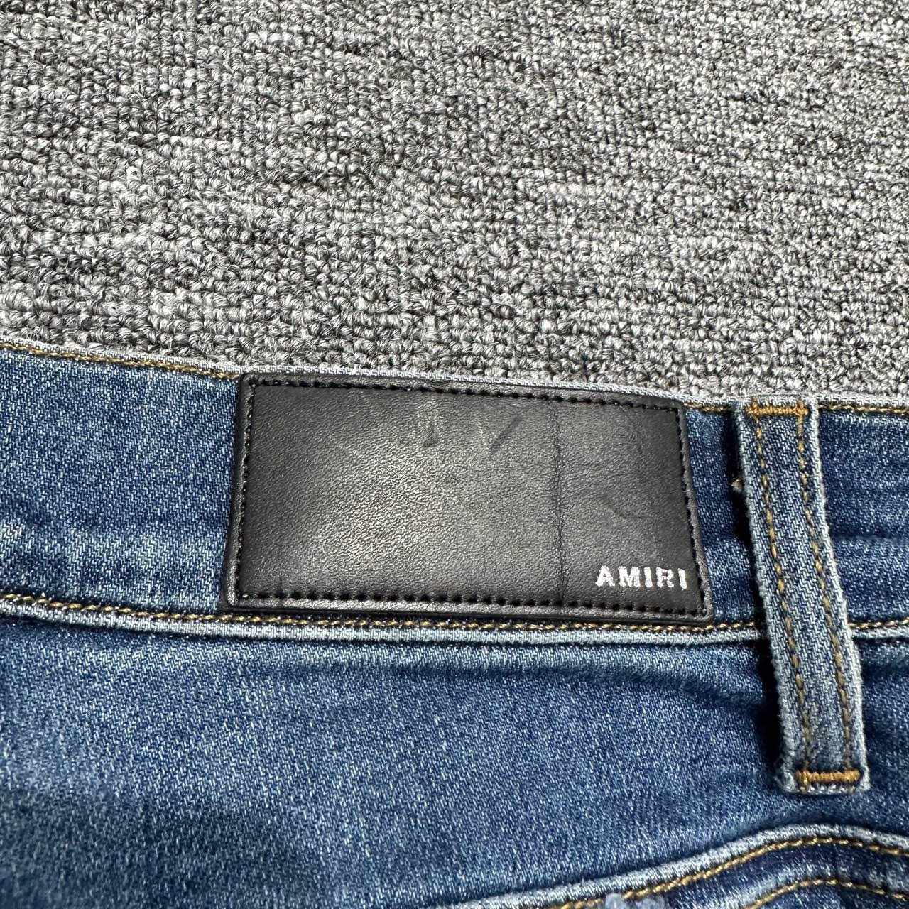 Amiri Mx1 Vintage Blue Patchwork Denim Jeans - 5