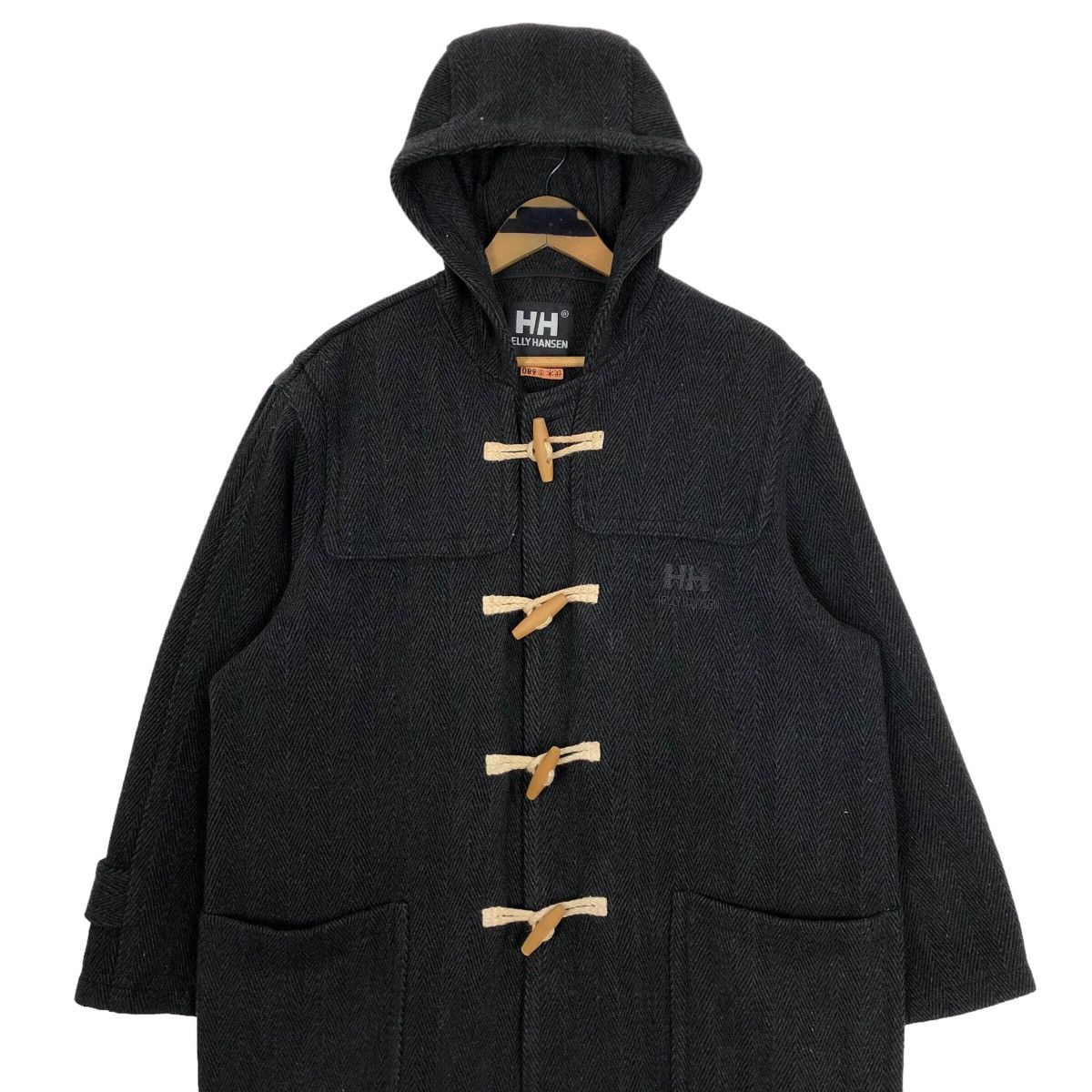 Vintage - Helly Hansen Hooded Wool Trench Coat Toggle Buttons - 3