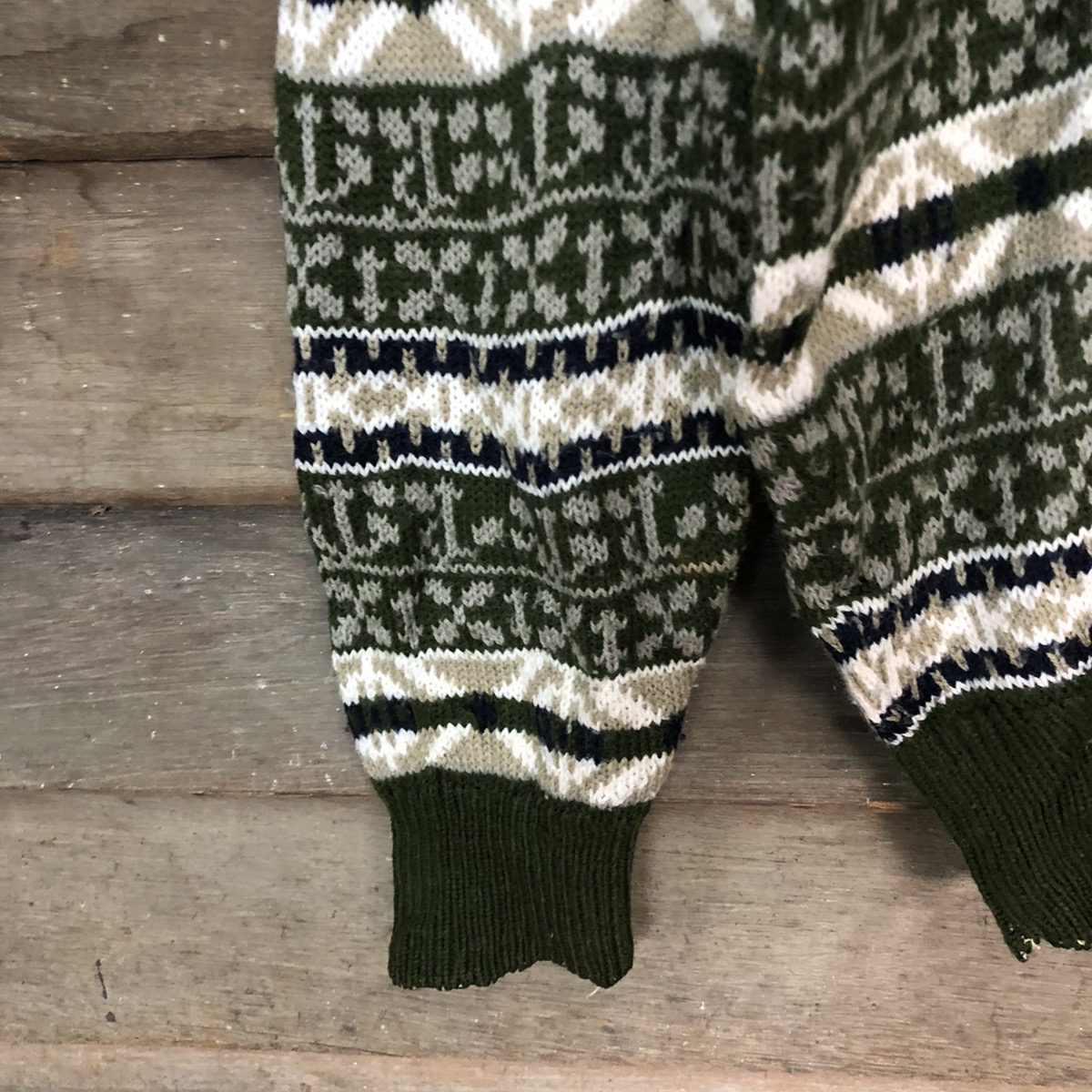 Homespun Knitwear - Yes Pleeze Patterned Knit Sweater - 6